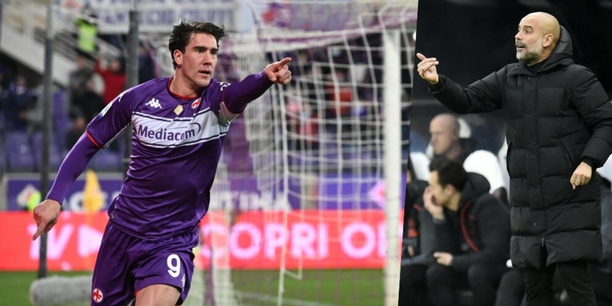 Vlahovic al City? Guardiola smentisce: "Non prenderemo attaccanti a gennaio"