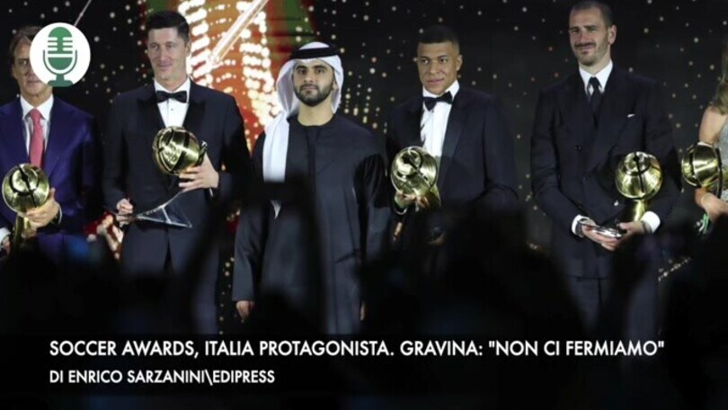 Soccer Award, Italia protagonista. Gravina: "Non possiamo fermarci"