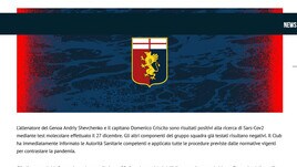 Genoa, positivi al Covid-19 Shevchenko e Criscito