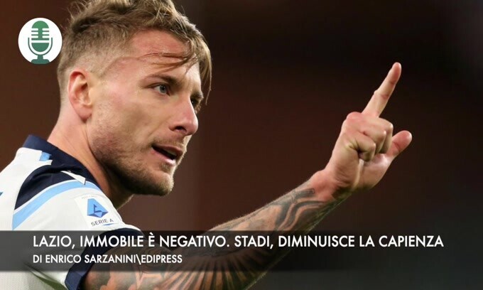 Lazio, Immobile è negativo. Stadi, diminuisce la capienza