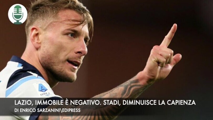 Lazio, Immobile è negativo. Stadi, diminuisce la capienza