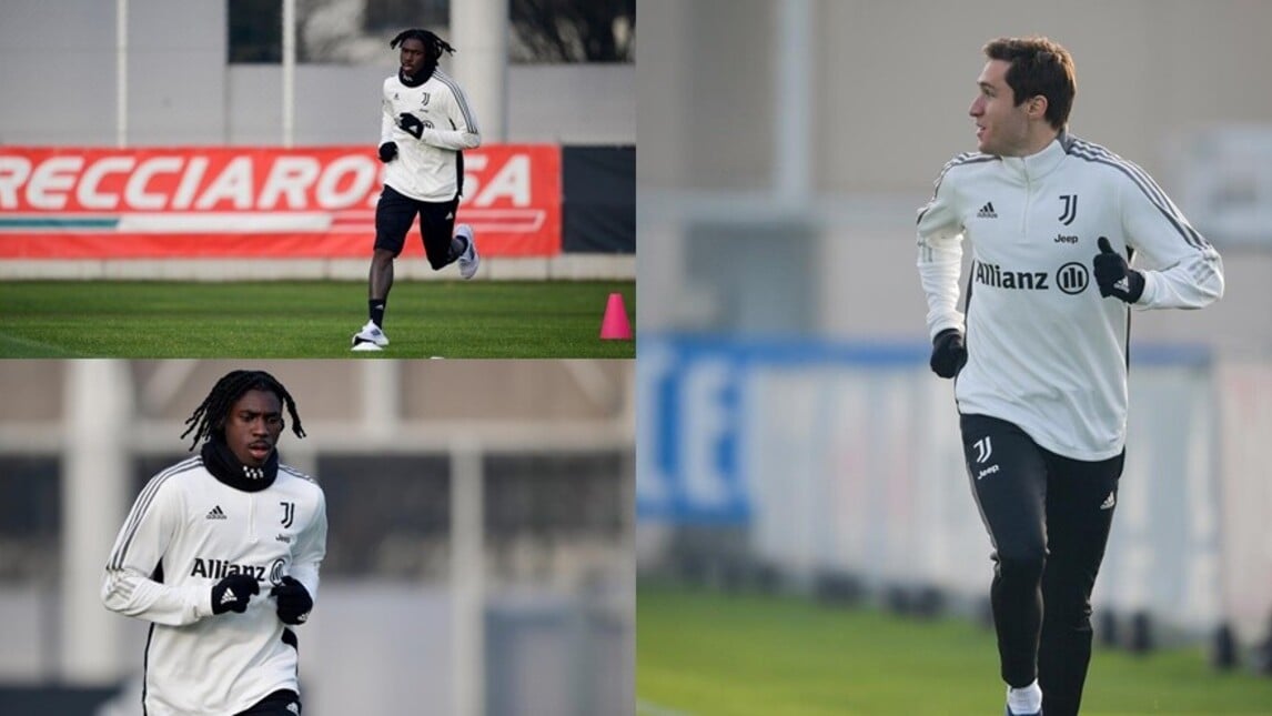 La Juve si prepara per il Napoli: Chiesa in gruppo, Kean sgomita