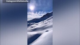 Diletta Leotta, ultimo dell'anno sugli Sci e con Giorgio Rocca