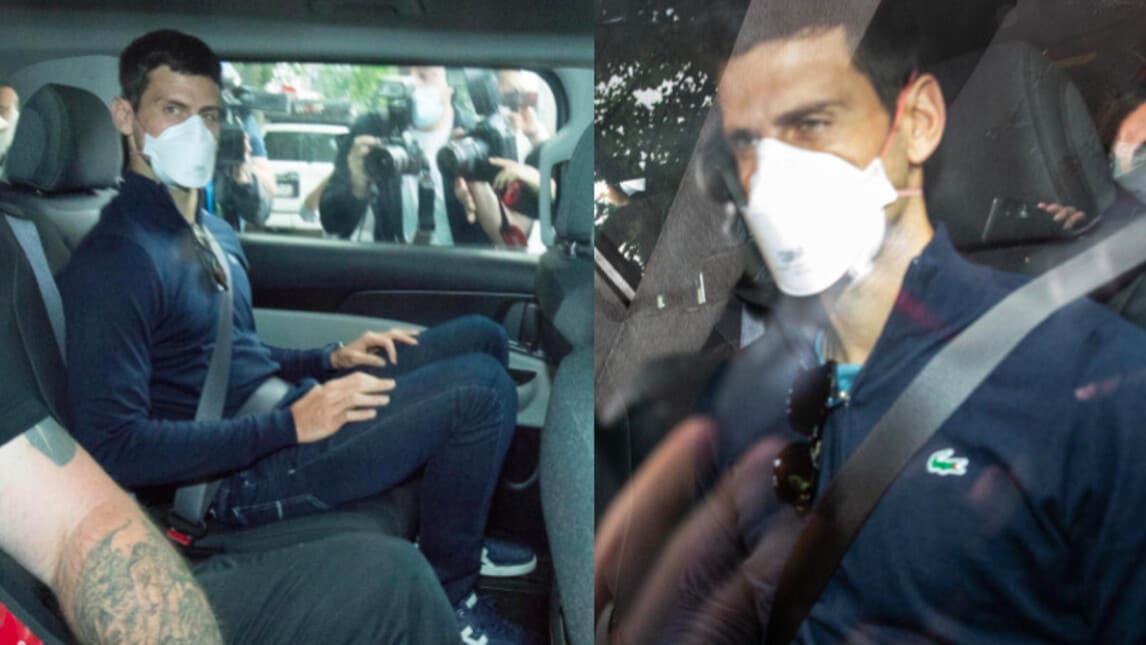 Djokovic lascia il Park Hotel e arriva nell'ufficio del suo legale