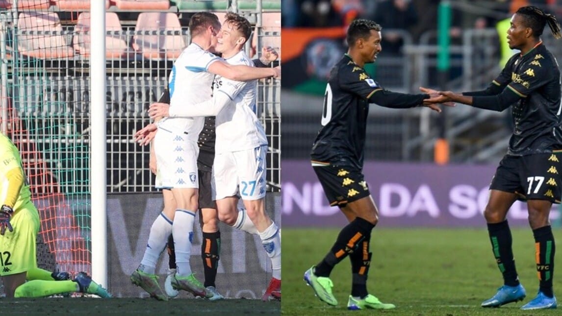 Zurkowski non basta all'Empoli: Nani show, Okereke salva il Venezia