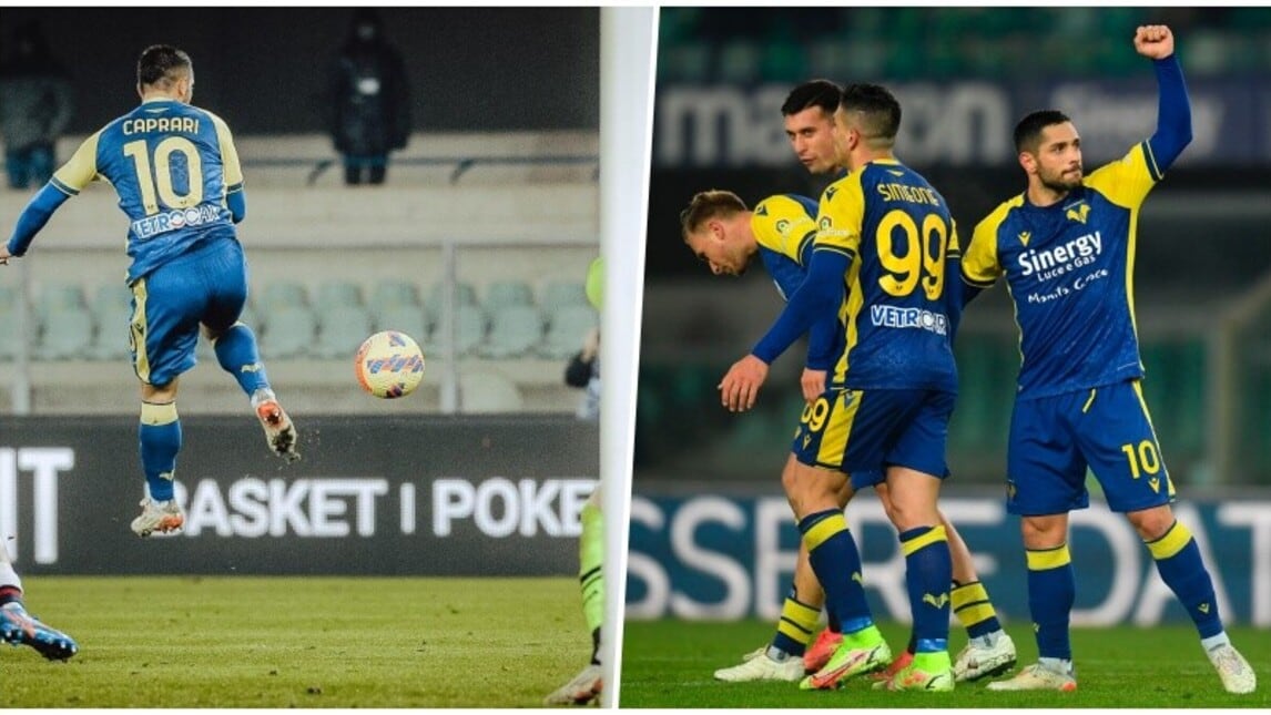 Caprari di tacco e Kalinic nel finale: il Verona batte il Bologna