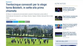Italia, Mario Balotelli ritrova la Nazionale