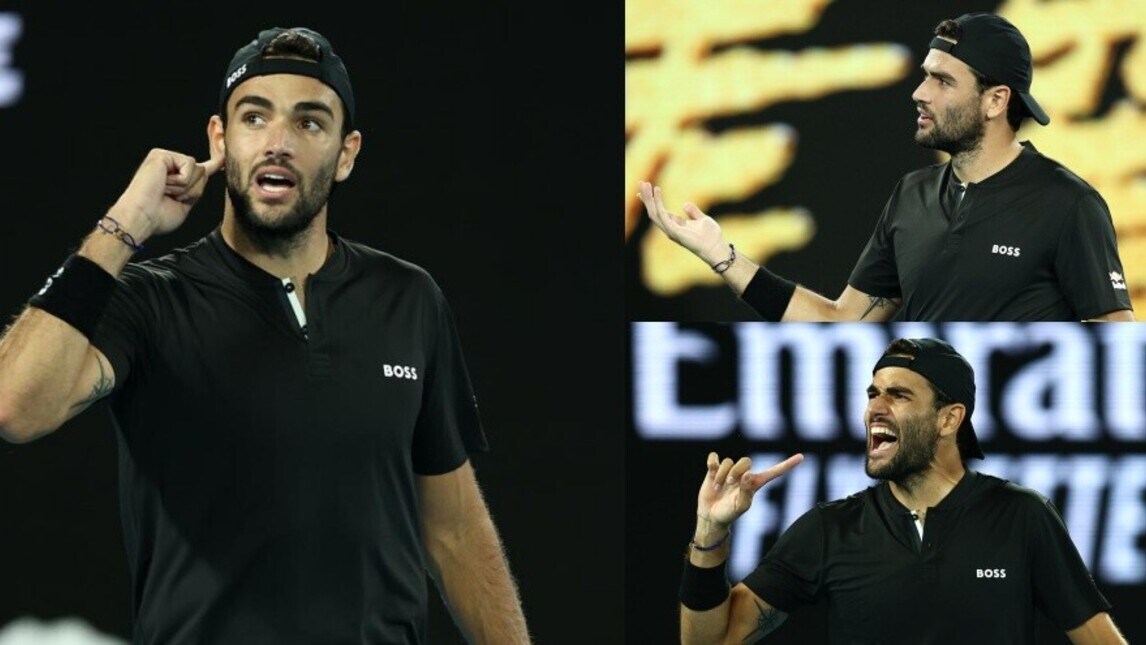 L'esultanza polemica di Berrettini: "Non vi sento!"