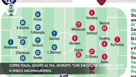 Coppa Italia, quarti al via. Moratti: "Che emozione rivedere Mourinho"