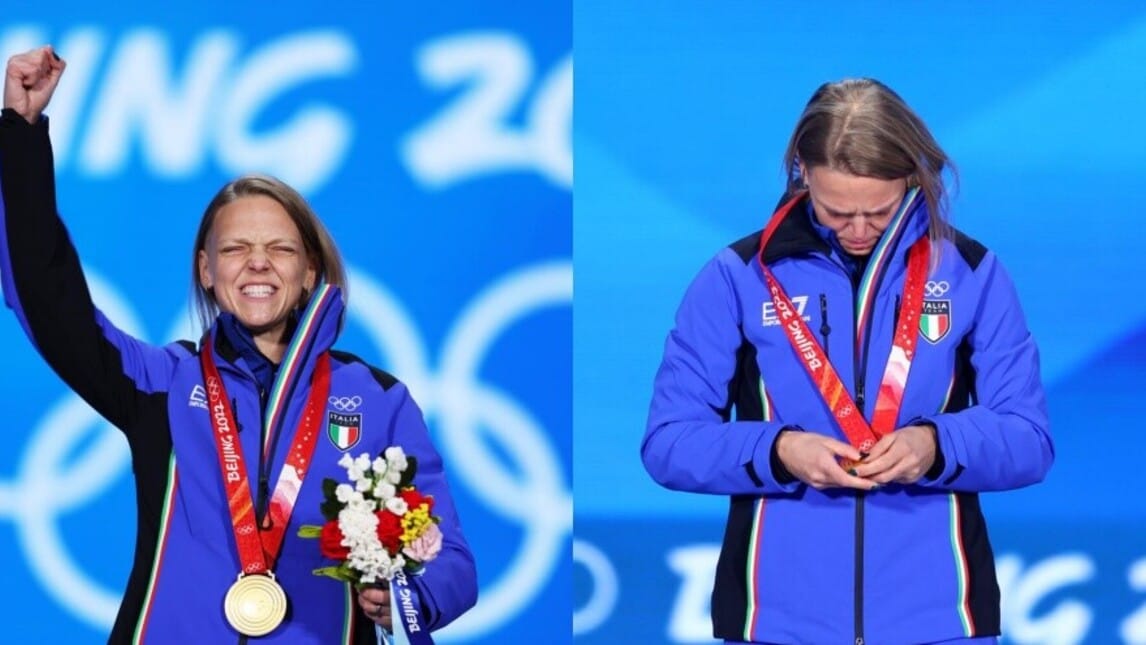 Pechino 2022, Arianna Fontana si commuove alla premiazione