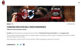 Ufficiale, Milan: Theo Hernandez rinnova fino al 2026