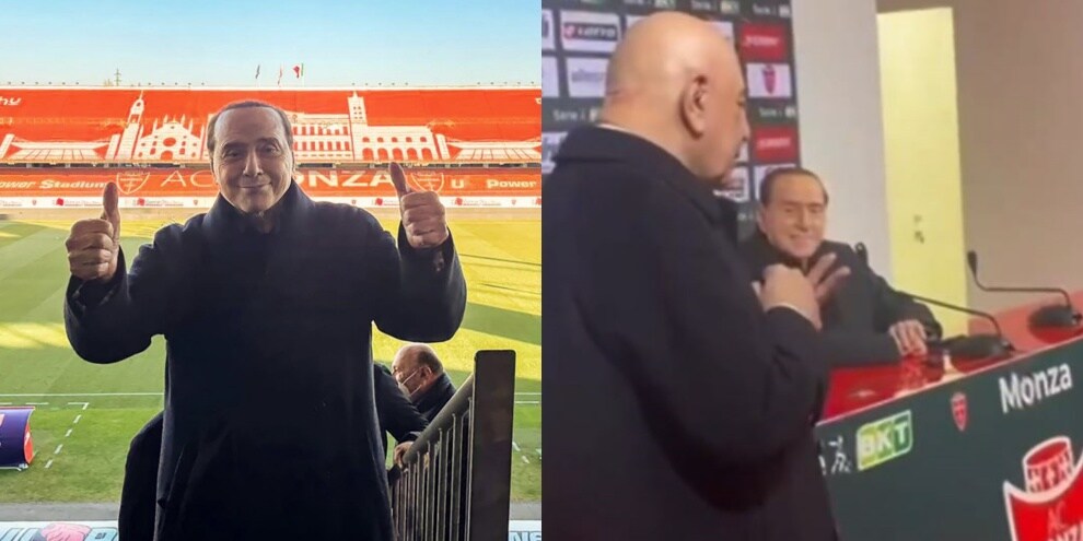 Berlusconi torna allo stadio per il Monza: show in conferenza stampa!