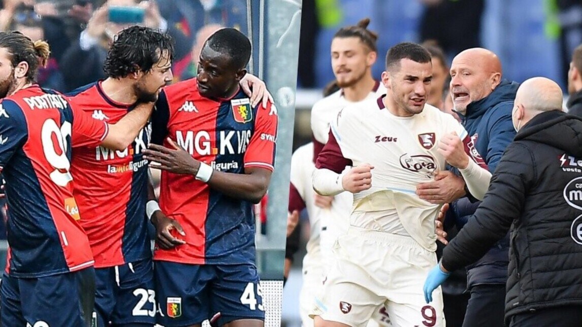 Destro e Bonazzoli decidono Genoa-Salernitana