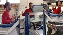 Sergio Oliveira va veloce: l'allenamento sul tapis roulant antigravità