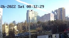 L’edificio di Kiev devastato dal missile: il VIDEO shock