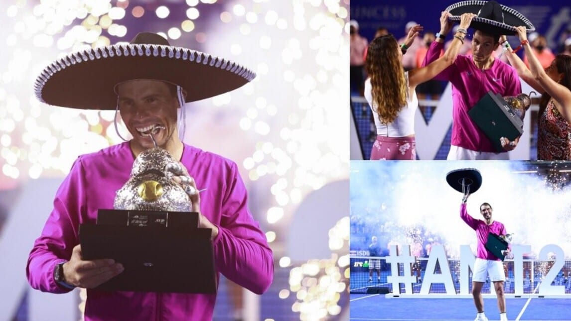 Nadal, che trionfo ad Acapulco: festeggia indossando il sombrero