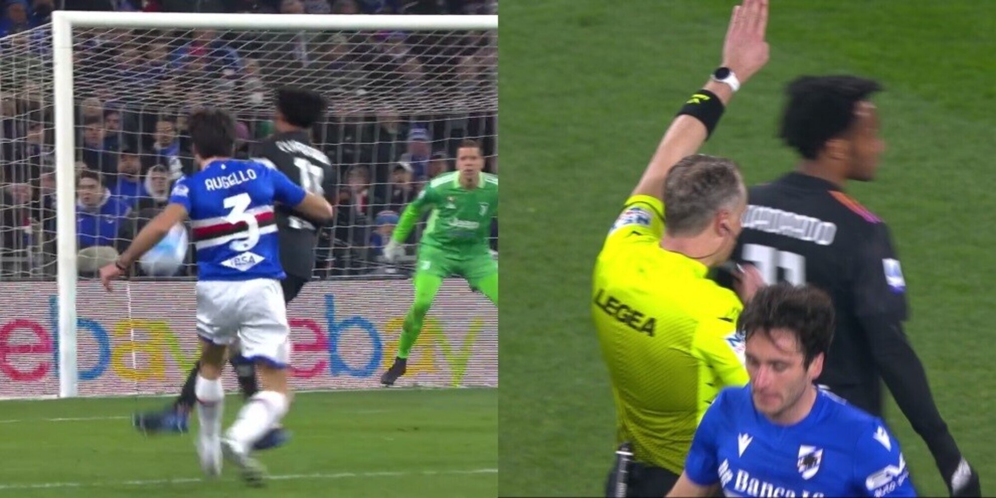 Il gesto di Cuadrado: lo ha ammesso all'arbitro durante Sampdoria-Juve