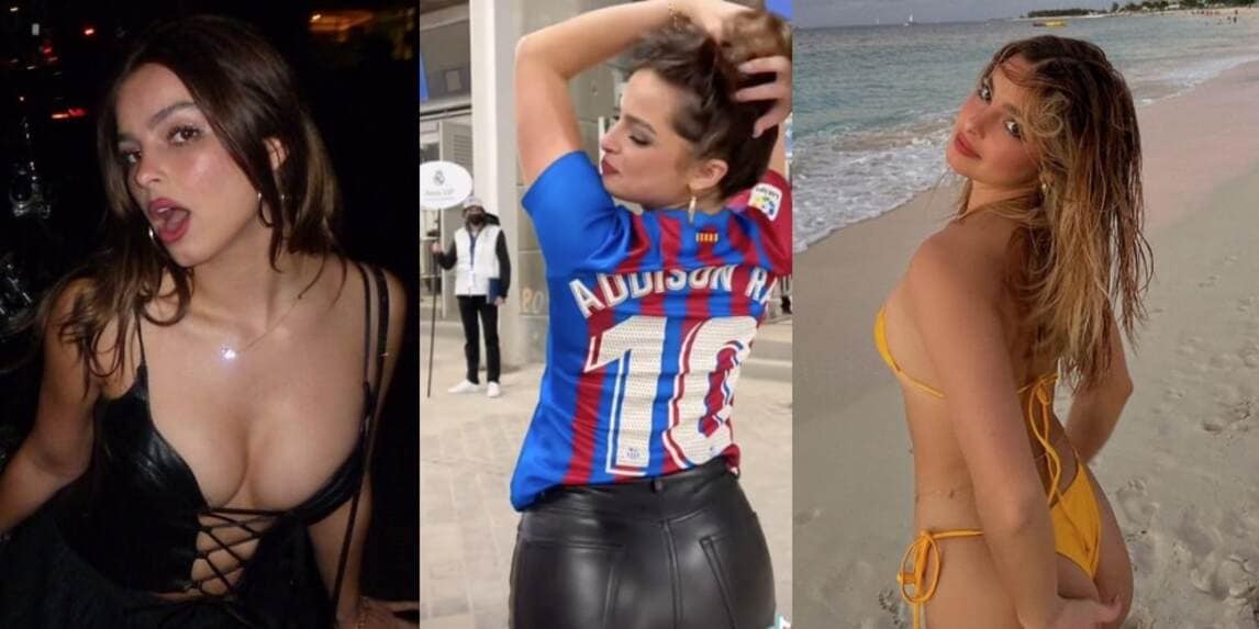 Addison Rae, la nuova portafortuna del Barcellona