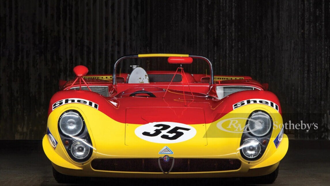 Alfa Romeo Tipo 33 all'asta: ha corso a Le Mans nel 1970