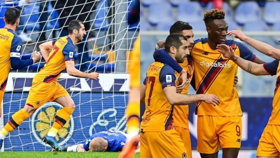 A Mourinho basta Mkhitaryan: la Roma supera la Sampdoria