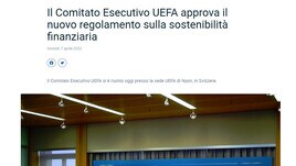 Uefa, addio al Fair Play Finanziario: nuove regole da giugno