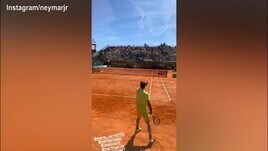 Tennis, Atp Montecarlo: Neymar assiste all'incontro di Fognini