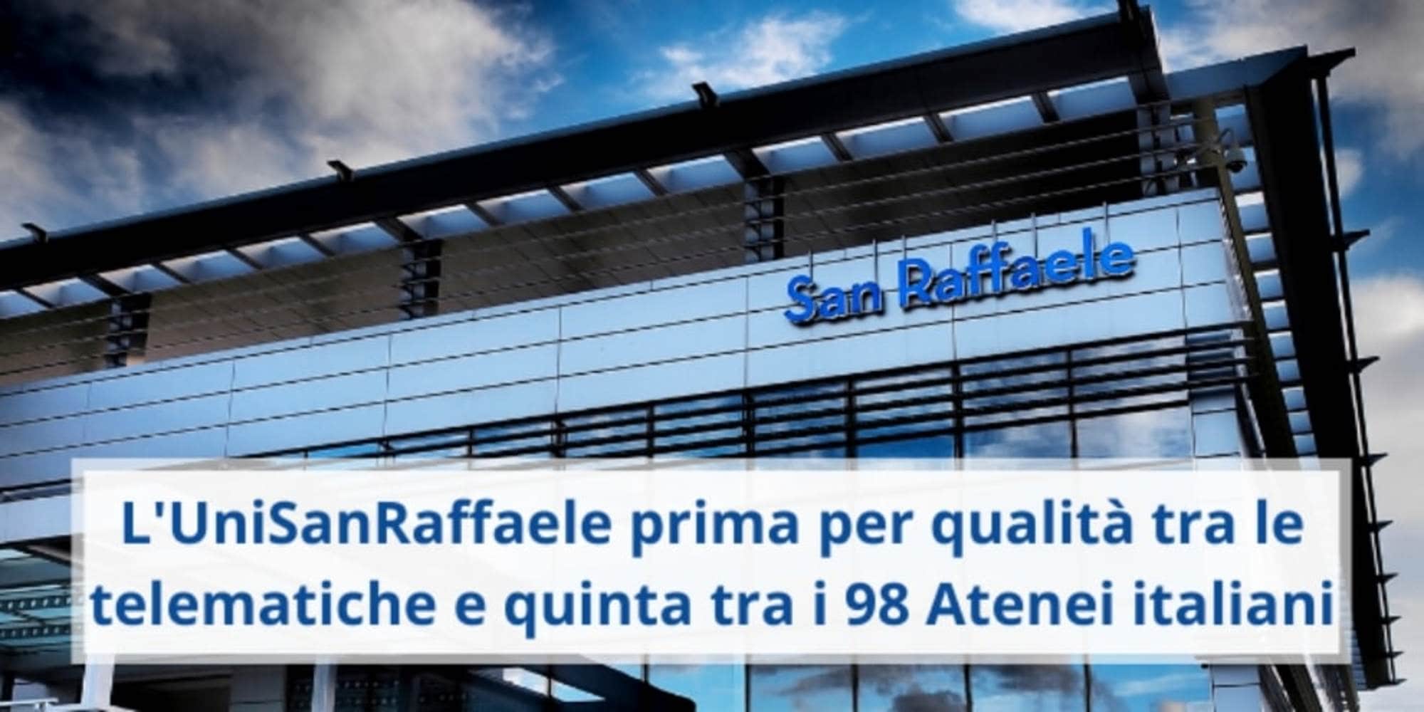 VQR: Università Telematica San Raffaele Roma prima tra le telematiche e