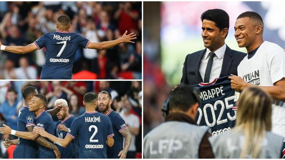 Mbappé, rinnovo e tripletta: festa Psg contro il Metz