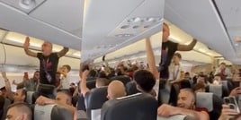 Roma, delirio dei tifosi sui voli per Tirana