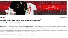 Milan, tegola Ibra: out per 7-8 mesi