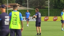 L’allenamento degli Azzurri dopo la sfida contro la Germania