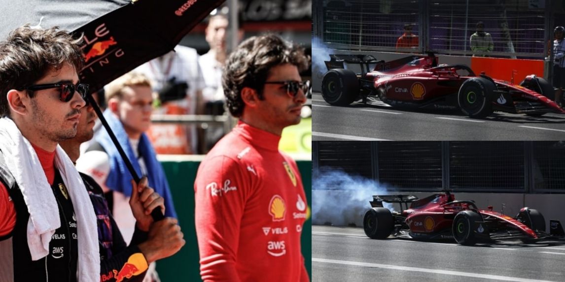 Ferrari, Gp Azerbaijan disastroso: si ritirano sia Leclerc che Sainz FOTO 