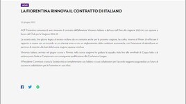 Ufficiale, Fiorentina: Italiano ha rinnovato fino al 2024