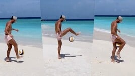 Felipe Anderson, che numeri sulla spiaggia delle Maldive!