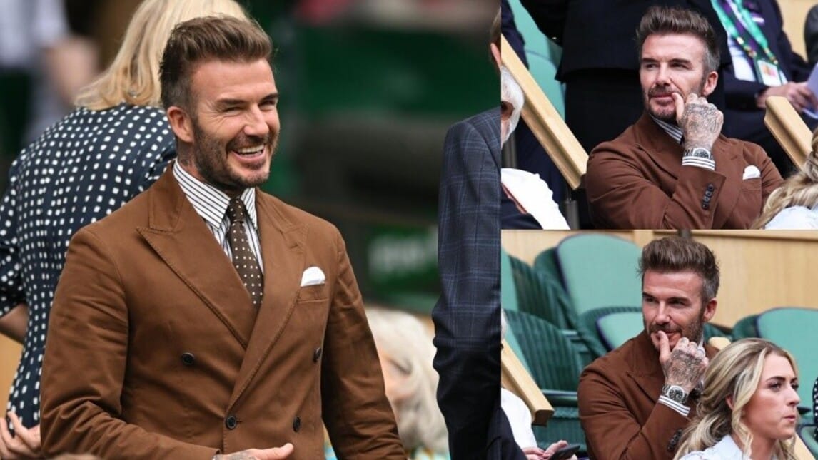 Beckham a Wimbledon si gusta la sfida Halep-Anisimova