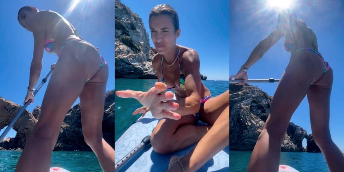 Elisabetta Canalis e la gita in barca nel posto "magico"