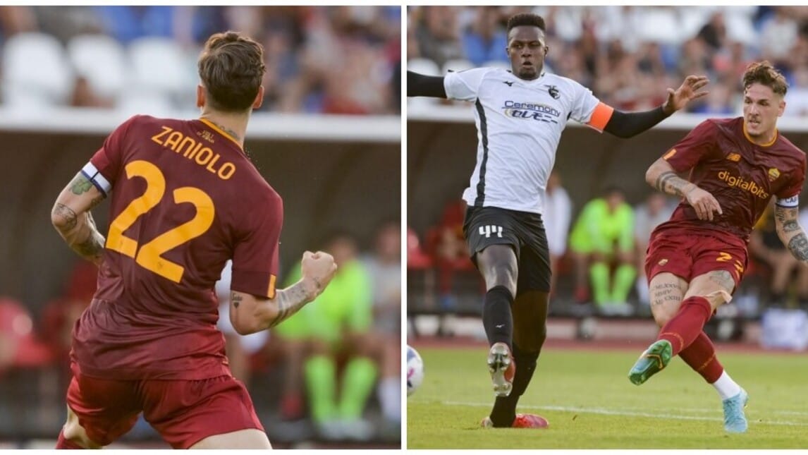 Zaniolo, gol e fascia da capitano nel 2-0 della Roma con la Portimonense