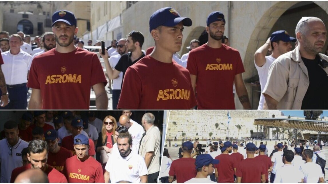 Prima del Tottenham, il Muro del Pianto: Roma in visita a Gerusalemme