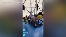 Giovanni Simeone, che forza in palestra!