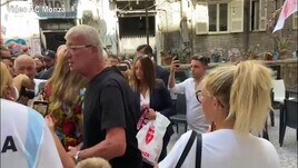 Napoli-Monza, Galliani in visita al murales di Maradona