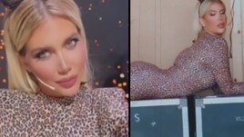 Wanda Nara in versione felino per una trasmissione TV