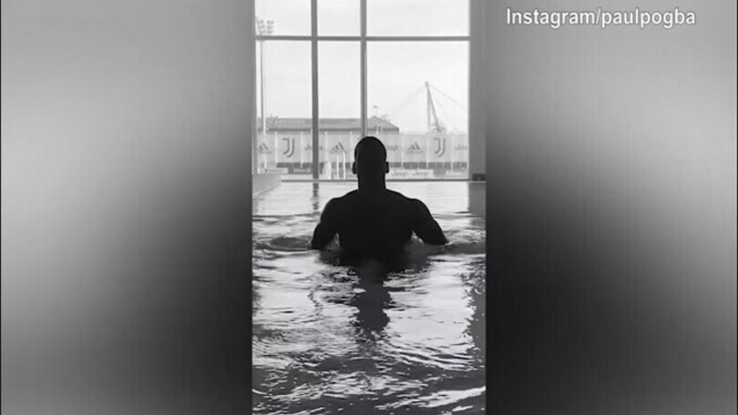 Pogba, piscina con i pesi