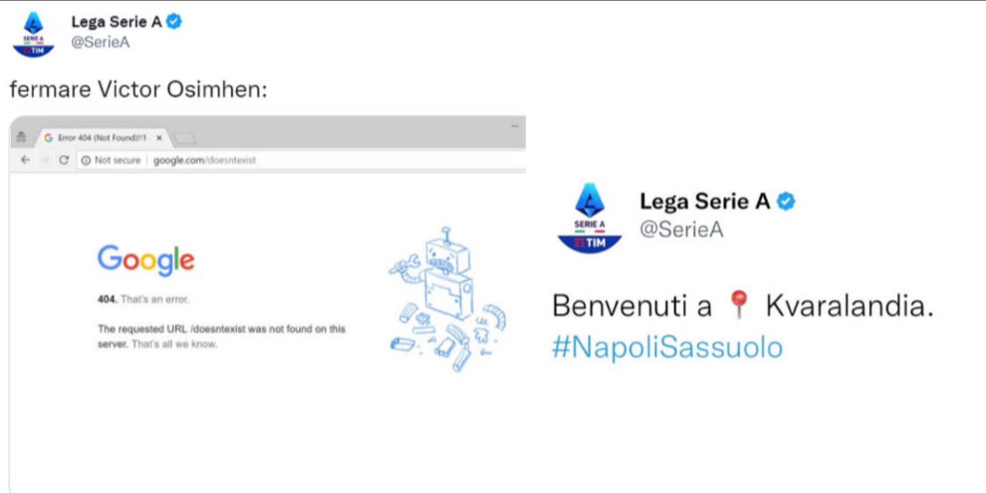 Anche la Lega ironizza sul Napoli: Osimhen e Kvara sotto i riflettori