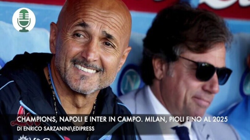 Champions, Napoli e Inter in campo. Milan, Pioli firma fino al 2025