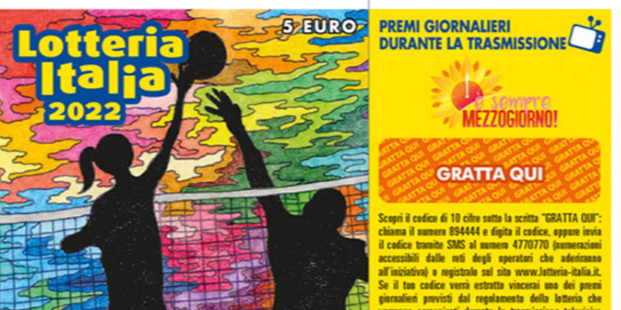 Il volley sui biglietti della Lotteria Italia
