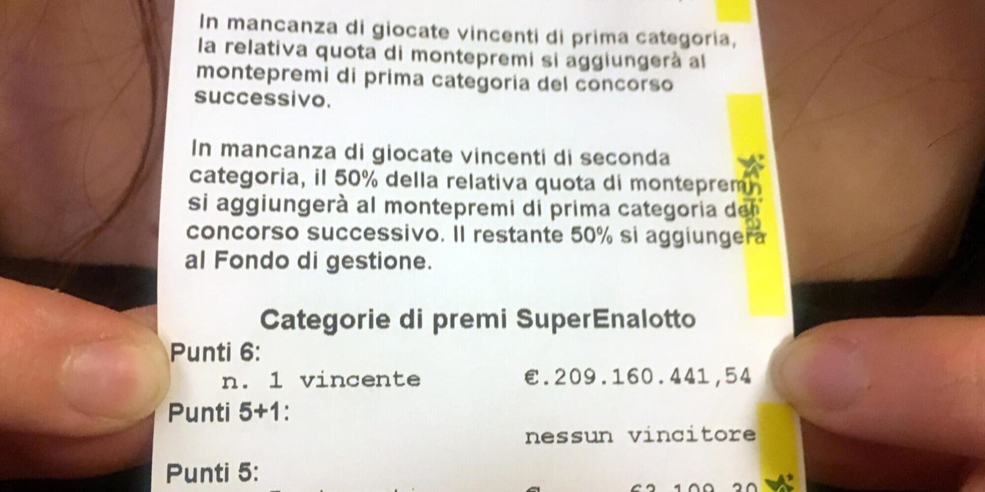 Superenalotto, jackpot da record: il 6 vale una cifra da capogiro mai vista!
