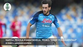 Napoli, tegola Kvaratskhelia. Pedro: "Derby fondamentale"