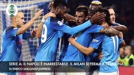 Serie A: il Napoli è inarrestabile. Il Milan si ferma a Cremona