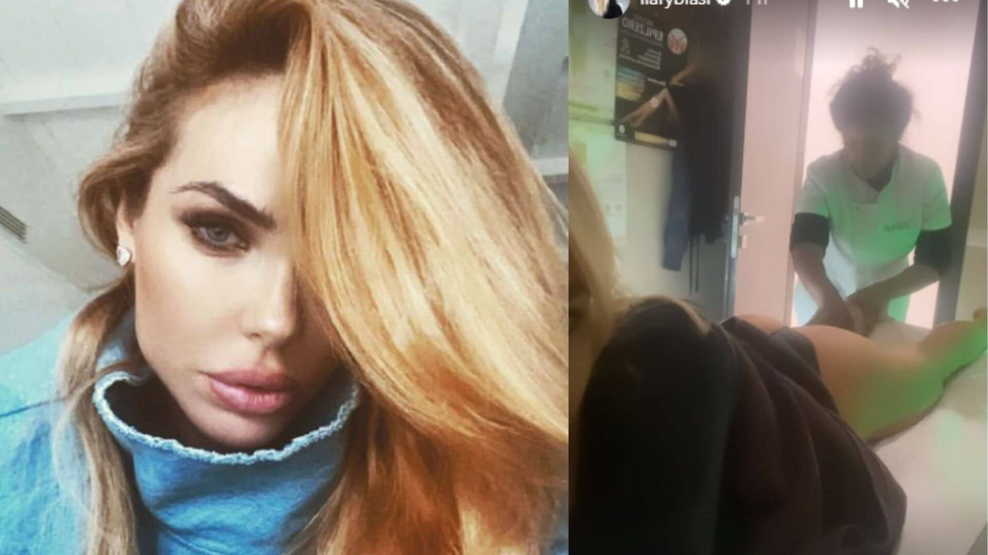 Ilary Blasi e il massaggio rilassante: lato B in bella mostra