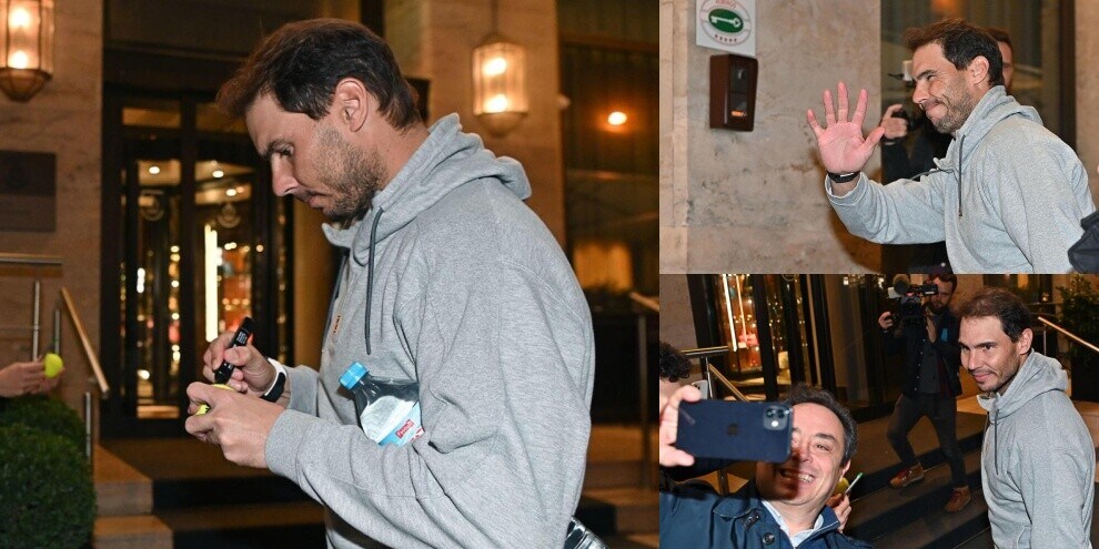 Nadal a Torino per le Atp Finals: selfie e autografi